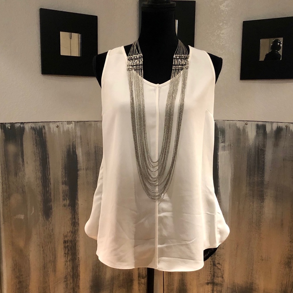 Cabi Layered Two Tone Sleeveless Top Size S